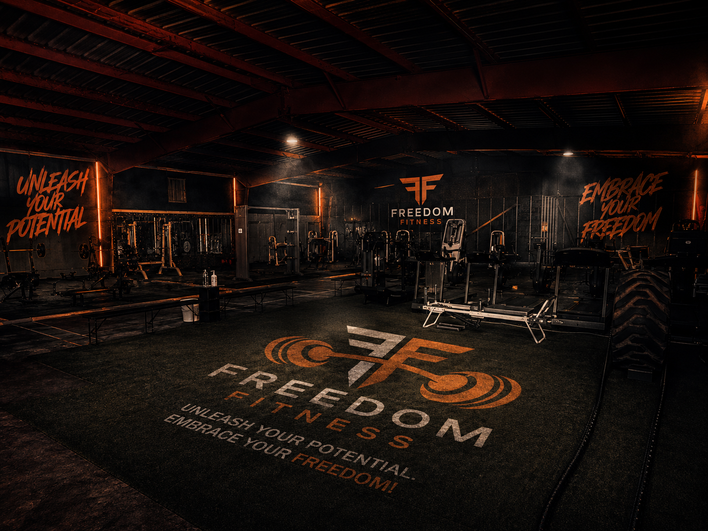 The main machine circuit on the Freedom Fitness commercial gym floor