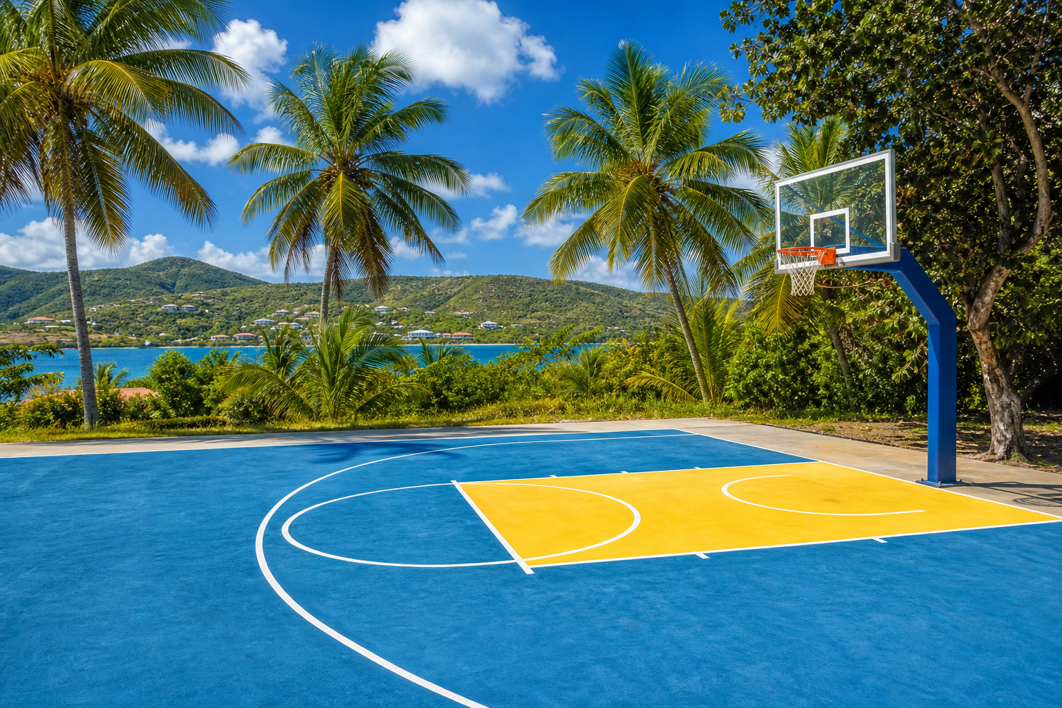 The community basketball court at Freedom Fitness