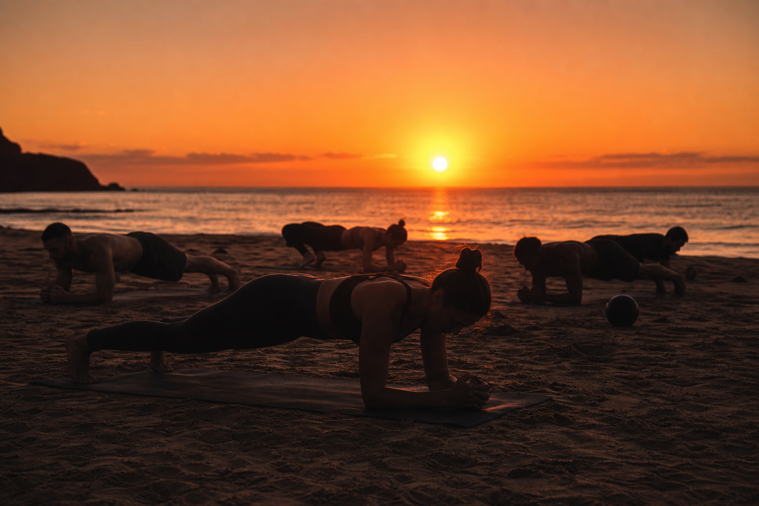 Sunrise Beach Bootcamp HIIT and core at Ten Bay Beach